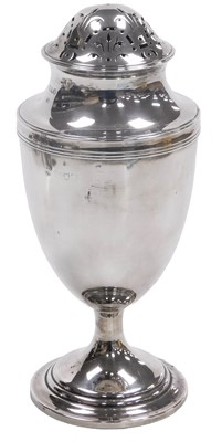 Lot 528 - An Edward VII silver sugar sifter, of...