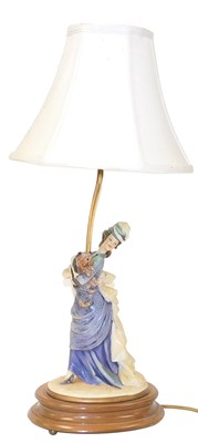 Lot 332 - A Capodimonte figural table lamp, designed by...