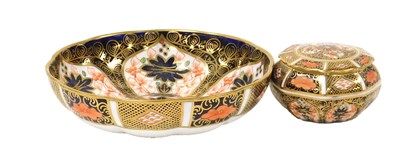 Lot 335 - A Royal Crown Derby Imari porcelain dish,...