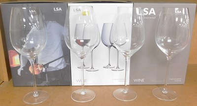 Lot 2006 - Nine LSA International wine glasses, and two...