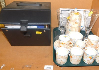 Lot 2021 - A Tams ware Rock Garden pattern part coffee...