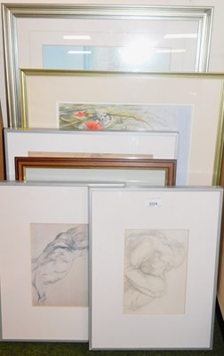 Lot 2024 - A group of pictures, prints, etc., to include...