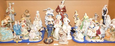 Lot 2025 - Various figures, bisque porcelain and other,...