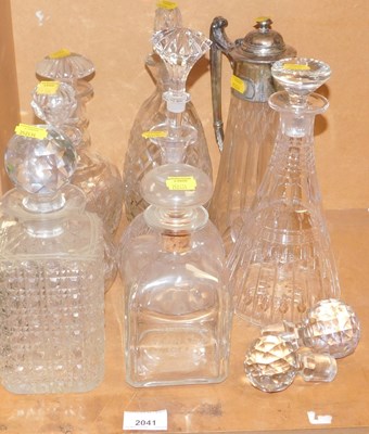 Lot 2041 - A group of decanters, of varying design, to...