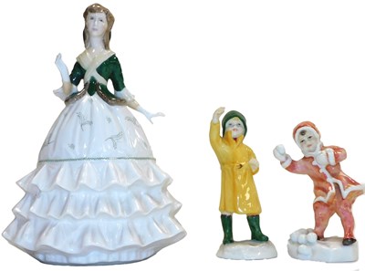 Lot 385 - A Royal Worcester porcelain figure of a lady,...