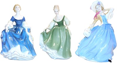 Lot 391 - Three Royal Doulton figures, comprising Hilary...
