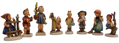 Lot 400 - A group of Goebel pottery figures, including...