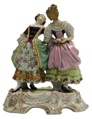 Lot 433 - A 20thC Continental porcelain figure group, of...