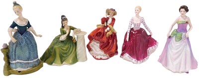 Lot 438 - Five Royal Doulton figures, comprising Fiona...