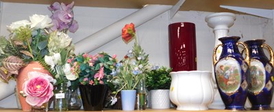 Lot 2088 - Various plant pots containing artificial...