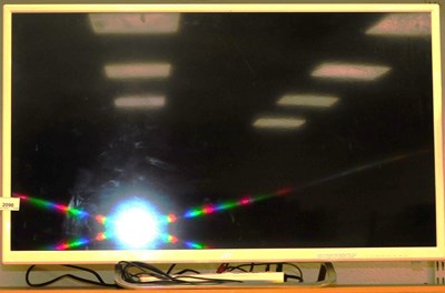 Lot 2090 - A JVC 31" television, in white, with lead and...