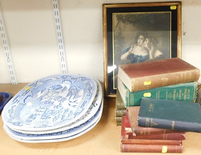 Lot 2115 - A group of blue and white oval serving dishes,...