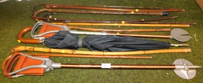 Lot 2137 - A group of wooden walking sticks, together...