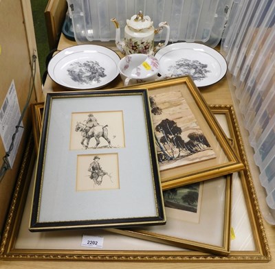Lot 2202 - Various prints, to include after JC Natts,...