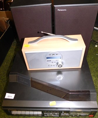 Lot 2211 - A Panasonic stereo automatic turntable, a pair...