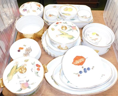 Lot 2215 - A group of Royal Worcester Evesham pattern...