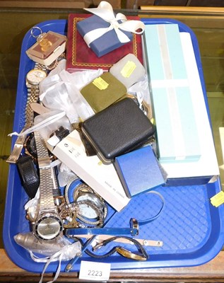 Lot 2223 - Costume jewellery, wristwatches to include...