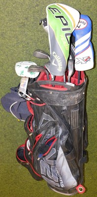 Lot 2229 - A golf bag, containing various Ping and other...
