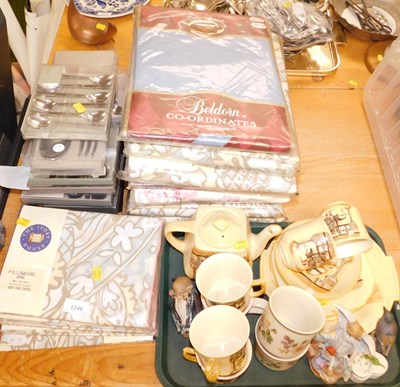 Lot 2246 - Bed linen, Habitat flatware, part teawares,...