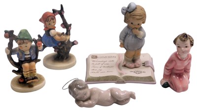 Lot 482 - Two Hummel figures modelled as Apple Tree Boy...