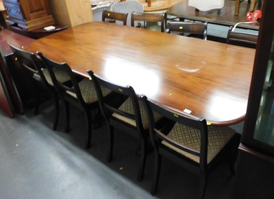 Lot 1171 - A 20thC mahogany twin pedestal dining table,...
