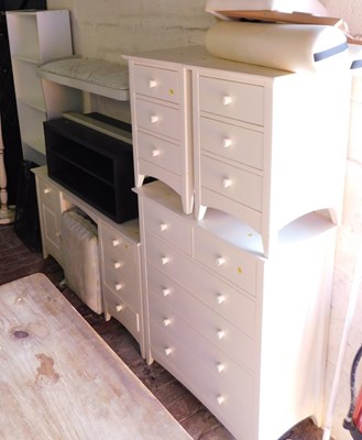 Lot 1088 - A part bedroom suite, comprising chest of...