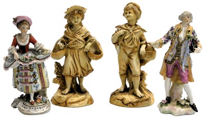 Lot 488 - A pair of late 19thC German blush porcelain...