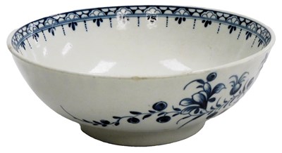 Lot 491 - A late 18thC first period Worcester blue and...