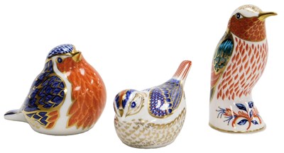 Lot 494 - Three Royal Crown Derby porcelain Imari...