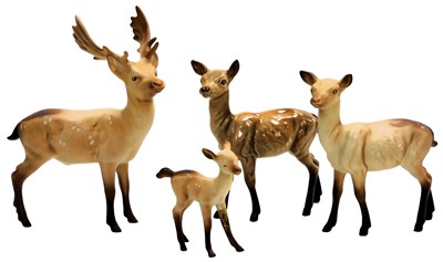 Lot 500 - Three Beswick matte figures of...