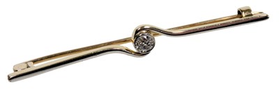 Lot 533 - A diamond set bar brooch, set with a rose cut...