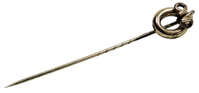 Lot 537 - A Victorian tie pin, in an oval loop and...