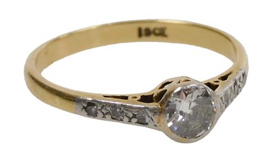 Lot 544 - A diamond solitaire ring, the rose cut diamond...