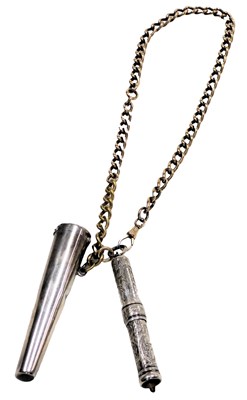 Lot 549 - A curb link neck chain, on a lobster claw...