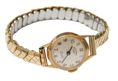 Lot 210 - A Rotary 9ct gold lady's watch head, dial...