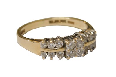 Lot 54 - A QVC ring, set with sixteen CZ stones with...