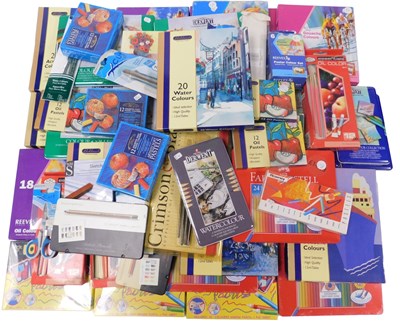 Lot 636 - Artist's materials, to include oil pastels,...