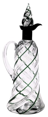 Lot 595 - A Victorian cut glass claret jug, with silver...