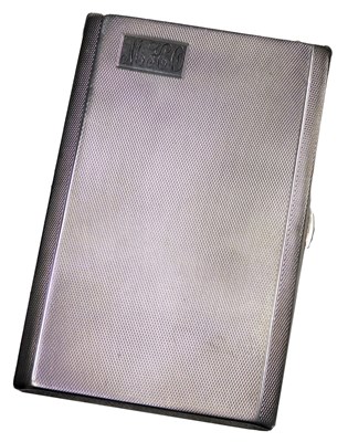 Lot 596 - A George VI silver cigarette case, with engine...