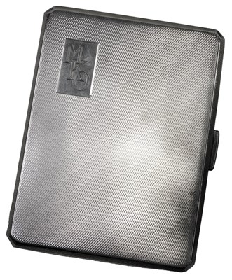 Lot 597 - An Elizabeth II silver cigarette case, with...