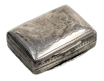 Lot 606 - A late Georgian silver vinaigrette, with...