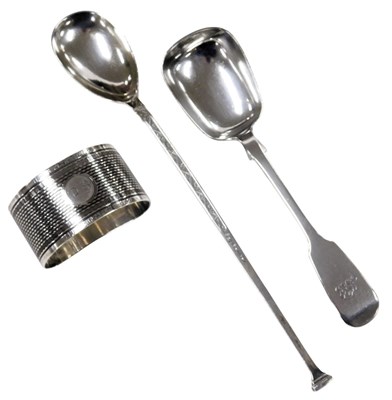 Lot 612 - A George VI silver seal top sundae spoon, with...