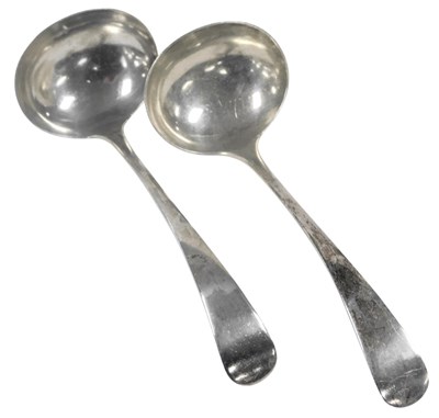 Lot 622 - A pair of George V silver Old English pattern...