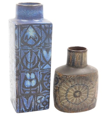 Lot 652 - A Royal Copenhagen Fajance blue pottery vase,...