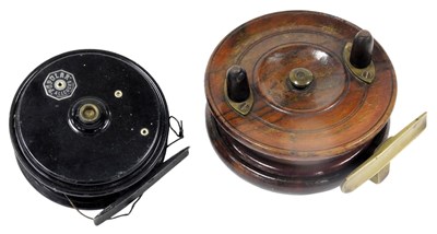 Lot 654 - An Allcock "Popular" fishing reel, together...