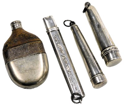 Lot 686 - A George V silver pencil holder, with engraved...