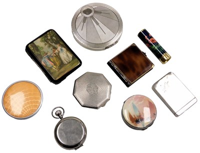 Lot 696 - Six Stratton and other compacts, a cigarette...