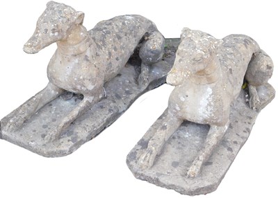 Lot 731 - A pair of concrete garden sculptures, modelled...