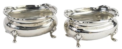 Lot 94 - A pair of George V open salts, of bellied form,...
