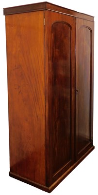 Lot 751 - A Victorian mahogany double wardrobe, with two...